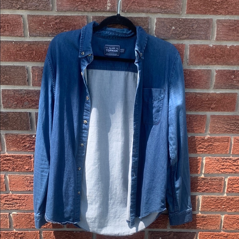 Topman Classic Fit Denim Shirt